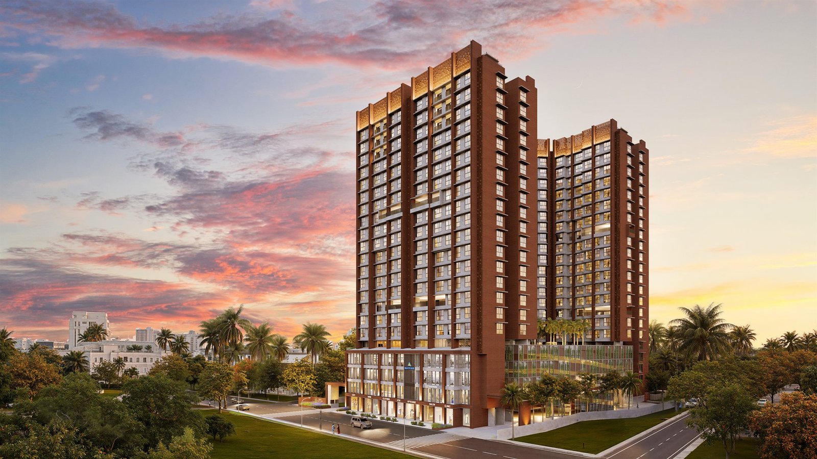 Artist's impression of the Mayfair Aangan tower at I C Colony, Borivali West